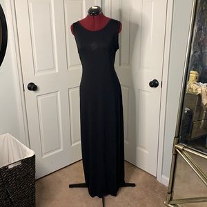 Black Cotton Maxi Dress